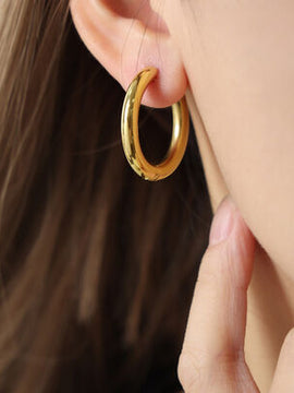 18K Gold-Plated Huggie Earrings