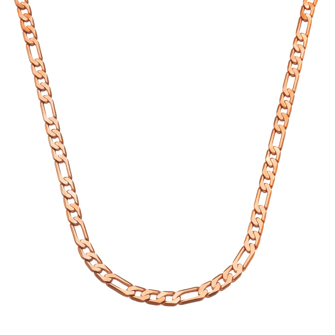 Figaro Chain Necklace - Rose Gold