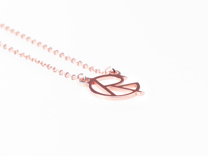 RG Pendant Necklace Double Loop - Rose Gold - RoseGold Apparel