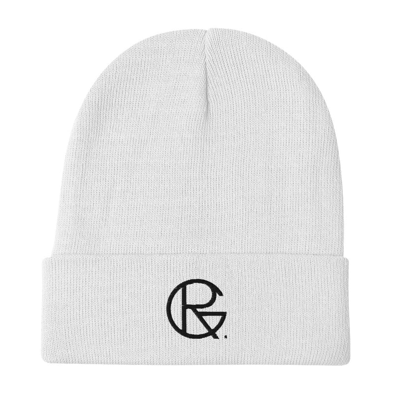 Beanie - Black Embroidered - RoseGold Apparel